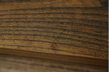 和製アンティーク　総ケヤキ(欅)材　時を経た味わいと力強い杢目が魅力的な文机　(R-079487)