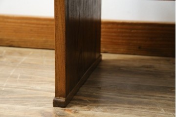 和製アンティーク　総ケヤキ(欅)材　時を経た味わいと力強い杢目が魅力的な文机　(R-079487)