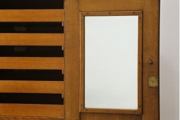 和製アンティーク　上手物!!　ナラ(楢)材　上品な意匠が光る和タンス(衣装箪笥、収納たんす、整理箪笥、着物箪笥、衣装盆、引き出し)(R-079489)