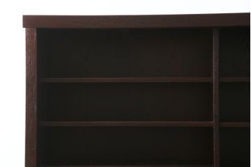 中古　格子デザインが凛とした和を演出する水屋箪笥サイドボード(食器棚、戸棚、収納棚、サイドキャビネット)(R-079491)