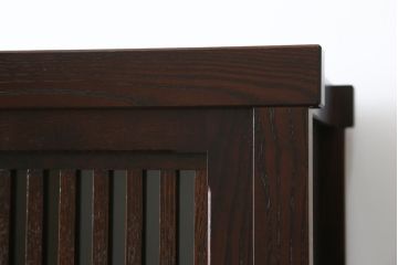 中古　格子デザインが凛とした和を演出する水屋箪笥サイドボード(食器棚、戸棚、収納棚、サイドキャビネット)(R-079491)