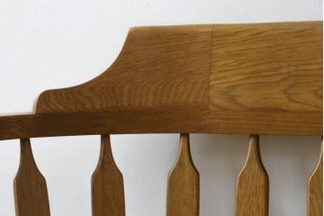 中古　ナラ(楢)材　飛騨家具　WINDS太平　楢(ナラ)材　どこから見ても美しいデザインが魅力的なベンチ(二人掛け、2P、長椅子、イス)(R-079493)