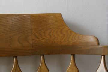 中古　ナラ(楢)材　飛騨家具　WINDS太平　楢(ナラ)材　どこから見ても美しいデザインが魅力的なベンチ(二人掛け、2P、長椅子、イス)(R-079493)