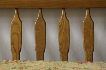 中古　ナラ(楢)材　飛騨家具　WINDS太平　楢(ナラ)材　どこから見ても美しいデザインが魅力的なベンチ(二人掛け、2P、長椅子、イス)(R-079493)