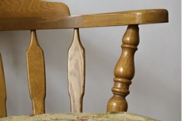 中古　ナラ(楢)材　飛騨家具　WINDS太平　楢(ナラ)材　どこから見ても美しいデザインが魅力的なベンチ(二人掛け、2P、長椅子、イス)(R-079493)