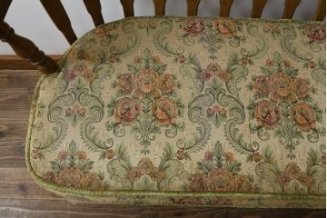中古　ナラ(楢)材　飛騨家具　WINDS太平　楢(ナラ)材　どこから見ても美しいデザインが魅力的なベンチ(二人掛け、2P、長椅子、イス)(R-079493)