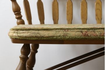 中古　ナラ(楢)材　飛騨家具　WINDS太平　楢(ナラ)材　どこから見ても美しいデザインが魅力的なベンチ(二人掛け、2P、長椅子、イス)(R-079493)