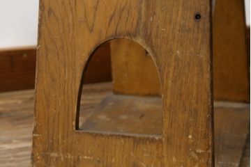 和製アンティーク　栓材　おしゃれな飾り台としても活躍するレトロで可愛らしい踏み台(ステップ、階段、花台、ディスプレイ雑貨)(R-079495)