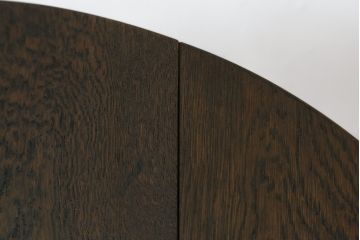 イギリスビンテージ　オーク材　省スペースで使い勝手のいい引き出し1杯付きのおしゃれなバタフライテーブル(エクステンションテーブル、コーヒーテーブル、カフェテーブル、サイドテーブル、丸テーブル、ラウンドテーブル、円卓、食卓、ダイニングテーブル、4人掛け、2人掛け、ヴィンテージ、英国)(R-079499)