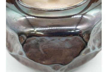 純銀　造りこまれたデザインが目を引く銀瓶(煎茶、薬缶、銀水注、湯沸し、茶道具、やかん、水指、急須)(R-079503)
