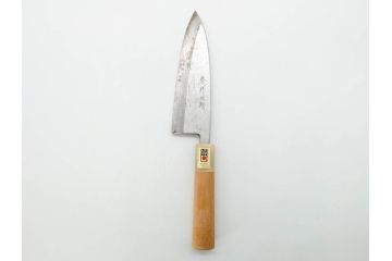 伝統工芸士　堺打刃物　左利き用　全長287mm　出刃包丁(和包丁、庖丁、ナイフ、調理器具、日本製、刃物、共箱付き)(R-079505)