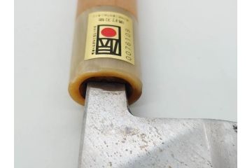 伝統工芸士　堺打刃物　左利き用　全長287mm　出刃包丁(和包丁、庖丁、ナイフ、調理器具、日本製、刃物、共箱付き)(R-079505)