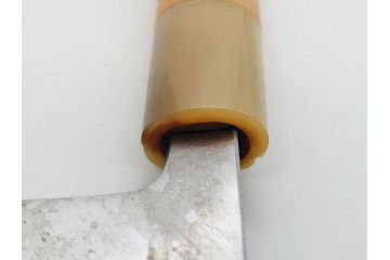 伝統工芸士　堺打刃物　左利き用　全長287mm　出刃包丁(和包丁、庖丁、ナイフ、調理器具、日本製、刃物、共箱付き)(R-079505)