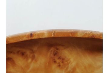 笹原竹一　杢目を生かした風合いが魅力の丸盆(木製、トレイ、トレー、お盆、木皿、大皿)(R-079506)