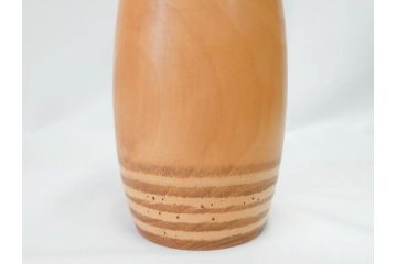 内閣総理大臣賞受賞作家　狩野千代松　創作こけし　「静心」　高さ (大)約32cm/(小)約23.5cm　無垢な表情が可愛らしいこけし2点セット(郷土人形玩具、伝統工芸、民芸品、置物、ディスプレイ、木彫　木製)(R-079508)