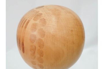 内閣総理大臣賞受賞作家　狩野千代松　創作こけし　「静心」　高さ (大)約32cm/(小)約23.5cm　無垢な表情が可愛らしいこけし2点セット(郷土人形玩具、伝統工芸、民芸品、置物、ディスプレイ、木彫　木製)(R-079508)