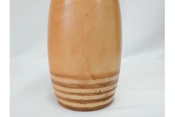 内閣総理大臣賞受賞作家　狩野千代松　創作こけし　「静心」　高さ (大)約32cm/(小)約23.5cm　無垢な表情が可愛らしいこけし2点セット(郷土人形玩具、伝統工芸、民芸品、置物、ディスプレイ、木彫　木製)(R-079508)