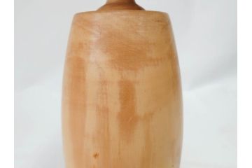 内閣総理大臣賞受賞作家　狩野千代松　創作こけし　「静心」　高さ (大)約32cm/(小)約23.5cm　無垢な表情が可愛らしいこけし2点セット(郷土人形玩具、伝統工芸、民芸品、置物、ディスプレイ、木彫　木製)(R-079508)