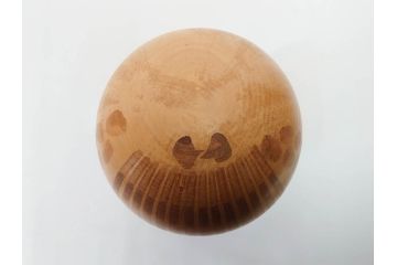 内閣総理大臣賞受賞作家　狩野千代松　創作こけし　「静心」　高さ (大)約32cm/(小)約23.5cm　無垢な表情が可愛らしいこけし2点セット(郷土人形玩具、伝統工芸、民芸品、置物、ディスプレイ、木彫　木製)(R-079508)
