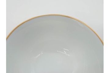 大倉陶園(OKURA、OAC)　瑠璃片葉金蝕　高貴な風格が感じられるカップ&ソーサー6客セット(ロイヤルブルー、金彩、C&S、洋食器、白磁、外箱付き)(R-079509)
