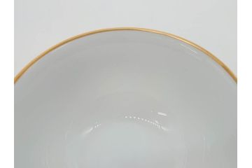 大倉陶園(OKURA、OAC)　瑠璃片葉金蝕　高貴な風格が感じられるカップ&ソーサー6客セット(ロイヤルブルー、金彩、C&S、洋食器、白磁、外箱付き)(R-079509)
