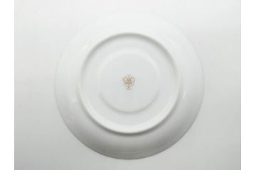 大倉陶園(OKURA、OAC)　瑠璃片葉金蝕　高貴な風格が感じられるカップ&ソーサー6客セット(ロイヤルブルー、金彩、C&S、洋食器、白磁、外箱付き)(R-079509)