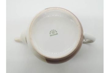 戦前　オールドTOTO　東洋陶器　TOYOTOKI KAISHA　落ち着いた上品さが魅力のティーセット(金彩、葉模様、東陶、トートー、プレート、ティーポット、ティーカップ、ソーサー、クリーマー、ミルクジャー、シュガーポット、ケース付き)(R-079510)　　