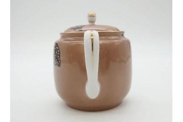 戦前　オールドTOTO　東洋陶器　TOYOTOKI KAISHA　落ち着いた上品さが魅力のティーセット(金彩、葉模様、東陶、トートー、プレート、ティーポット、ティーカップ、ソーサー、クリーマー、ミルクジャー、シュガーポット、ケース付き)(R-079510)　　