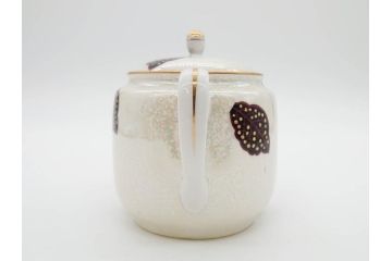 戦前　オールドTOTO　東洋陶器　TOYOTOKI KAISHA　落ち着いた上品さが魅力のティーセット(金彩、葉模様、東陶、トートー、プレート、ティーポット、ティーカップ、ソーサー、クリーマー、ミルクジャー、シュガーポット、ケース付き)(R-079510)　　
