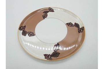 戦前　オールドTOTO　東洋陶器　TOYOTOKI KAISHA　落ち着いた上品さが魅力のティーセット(金彩、葉模様、東陶、トートー、プレート、ティーポット、ティーカップ、ソーサー、クリーマー、ミルクジャー、シュガーポット、ケース付き)(R-079510)　　