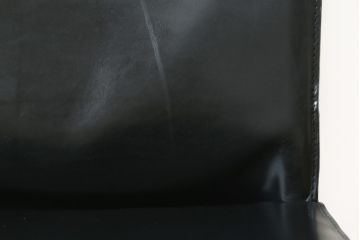 中古　Cassina(カッシーナ)　412　CAB(キャブ)　MARIO BELLINI(マリオベリーニ)　ブラック(黒)　シンプルモダンな空間づくりに活躍するアームレスチェア(ダイニングチェア、椅子、イス)(定価約24万円)(R-079511)