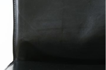 中古　Cassina(カッシーナ)　412　CAB(キャブ)　MARIO BELLINI(マリオベリーニ)　ブラック(黒)　シンプルモダンな空間づくりに活躍するアームレスチェア(ダイニングチェア、椅子、イス)(定価約24万円)(R-079511)