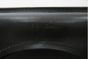中古　Cassina(カッシーナ)　412　CAB(キャブ)　MARIO BELLINI(マリオベリーニ)　ブラック(黒)　シンプルモダンな空間づくりに活躍するアームレスチェア(ダイニングチェア、椅子、イス)(定価約24万円)(R-079511)