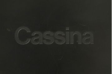 中古　Cassina(カッシーナ)　412　CAB(キャブ)　MARIO BELLINI(マリオベリーニ)　ブラック(黒)　シンプルモダンな空間づくりに活躍するアームレスチェア(ダイニングチェア、椅子、イス)(定価約24万円)(R-079511)