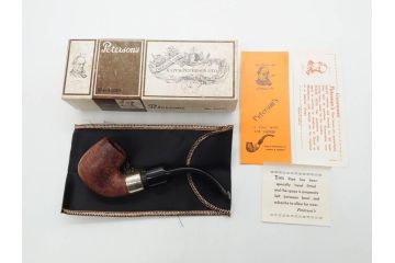 アイルランド　PETERSON’S(ピーターソン)　STERLING SILVER(スターリング シルバー)/デンマーク　BARI(バリ)　素材を生かしたデザインが持ち味のパイプ煙草4点セット(タバコ、木製、 喫煙具、煙草、煙管、キセル、箱付き、袋付き、北欧)(R-079513)