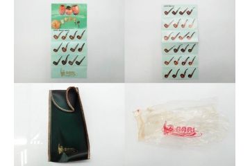 アイルランド　PETERSON’S(ピーターソン)　STERLING SILVER(スターリング シルバー)/デンマーク　BARI(バリ)　素材を生かしたデザインが持ち味のパイプ煙草4点セット(タバコ、木製、 喫煙具、煙草、煙管、キセル、箱付き、袋付き、北欧)(R-079513)