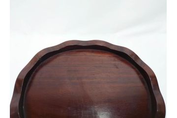 時代物　花菱蒔絵　お部屋を上品に演出する紫檀七宝式中央卓(唐木、家紋、花台、ミニテーブル、飾り台、木製、漆、共箱付き)(R-079514)