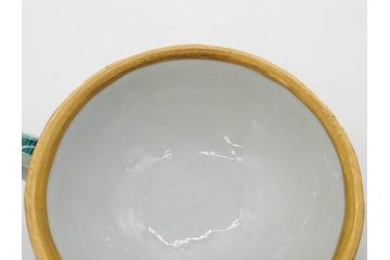 正木春蔵　九谷焼　色絵　染付　上品な花のデザインが魅力のカップ&ソーサー5客セット(金彩、フラワー、植物、C&S、碗皿、洋食器、裏印)(R-079516)