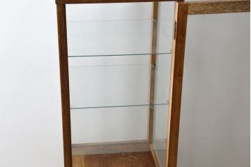 和製アンティーク　昭和レトロな懐かしさ漂うパン屋さんのGケース(パンケース、キャビネット、ガラスケース、コレクションケース、ディスプレイケース、ショーケース、飾り棚、陳列棚、店舗什器)(R-079527)