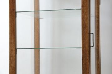 和製アンティーク　昭和レトロな懐かしさ漂うパン屋さんのGケース(パンケース、キャビネット、ガラスケース、コレクションケース、ディスプレイケース、ショーケース、飾り棚、陳列棚、店舗什器)(R-079527)