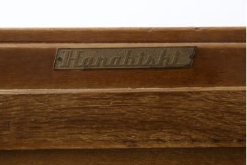 和製アンティーク　ディスプレイにおすすめ!懐かしさ漂う木の風合いが魅力の木製冷蔵庫(冷蔵箱、収納棚、戸棚、サイドキャビネット、ディスプレイ雑貨)(R-079529)