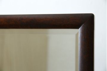 中古　松本民芸家具　シンプルながら品の良い佇まいが魅力のD型姿見(スタンドミラー、鏡)(定価約14万8千円)(R-079536)