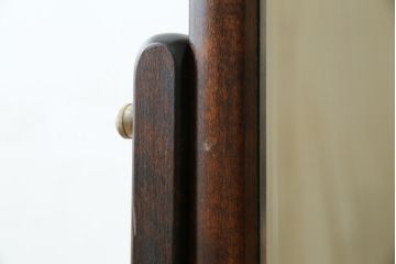 中古　松本民芸家具　シンプルながら品の良い佇まいが魅力のD型姿見(スタンドミラー、鏡)(定価約14万8千円)(R-079536)