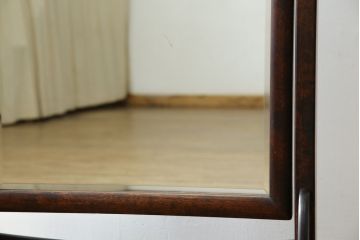 中古　松本民芸家具　シンプルながら品の良い佇まいが魅力のD型姿見(スタンドミラー、鏡)(定価約14万8千円)(R-079536)