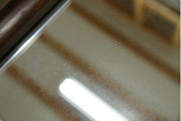中古　松本民芸家具　シンプルながら品の良い佇まいが魅力のD型姿見(スタンドミラー、鏡)(定価約14万8千円)(R-079536)
