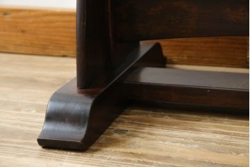 中古　松本民芸家具　シンプルながら品の良い佇まいが魅力のD型姿見(スタンドミラー、鏡)(定価約14万8千円)(R-079536)