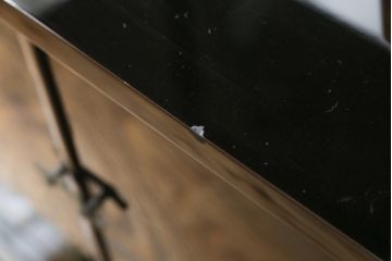 中古　輪島塗り　明斎　内扉にも精細で美しい蒔絵が施された贅沢な漆塗りの飾り棚(茶棚、違い棚、収納棚、戸棚)(定価約300万円)(R-079545)