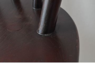 イギリスビンテージ　ERCOL(アーコール)　落ち着いた色味とシンプルなデザインが魅力的なフープバックチェア(ダイニングチェア、ウィンザーチェア、ウインザーチェア、ワークチェア、板座チェア、椅子、イス、ヴィンテージ、英国、北欧)(R-079548)