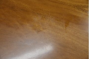中古　アメリカ　高級輸入家具　DECCA(デッカ)　天板下収納付き　高級感のある美しい木目が魅力の大型ラウンドテーブル(丸テーブル、円卓、6人掛け、6P、食卓、ダイニングテーブル)(定価約110万円)(R-079550)