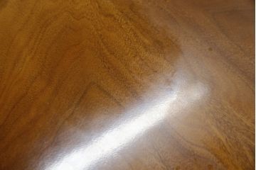 中古　アメリカ　高級輸入家具　DECCA(デッカ)　天板下収納付き　高級感のある美しい木目が魅力の大型ラウンドテーブル(丸テーブル、円卓、6人掛け、6P、食卓、ダイニングテーブル)(定価約110万円)(R-079550)
